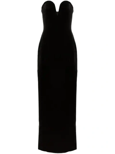 Michael Lo Sordo Jessica Sweetheart Evening Gown In  Black
