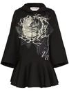 VALENTINO ROSE AND CHAIN PRINT HOODED DRESS