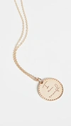 ZOË CHICCO 14K GOLD SMALL MANTRA NECKLACE,ZCHIC30310