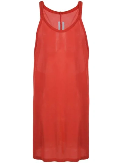 Rick Owens Loose Fit Tank Top In 133 Cardinal Red