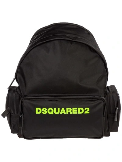 Dsquared2 Men's Nylon Rucksack Backpack Travel In Black