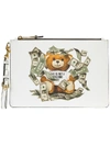MOSCHINO DOLLAR TEDDY BEAR CLUTCH BAG,11061379