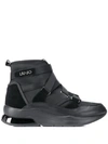 LIU •JO PANELLED HIGH-TOP SNEAKERS