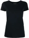 Majestic Short Sleeved Cotton T-shirt In Black