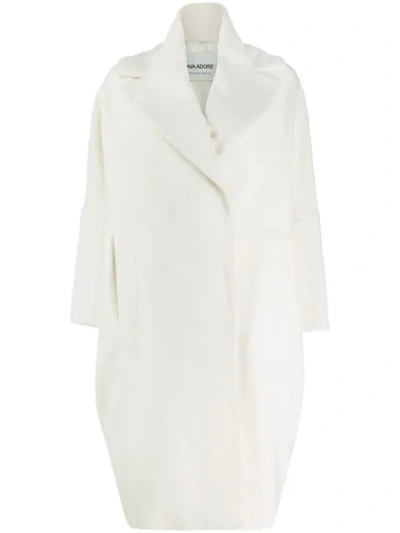 Ava Adore Oversized Double-breasted Coat In White