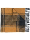 MACKINTOSH CHECKED FRINGED SCARF