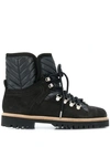 GANNI QUILTED LACE UP BOOTS
