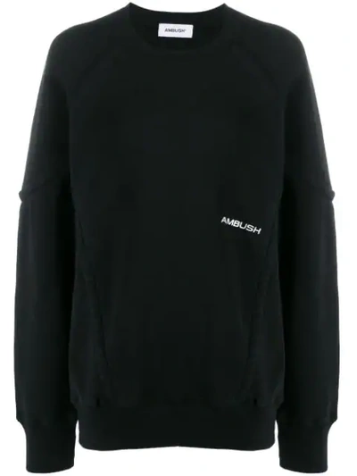 Ambush Wide Piping Sweatshirt In Black