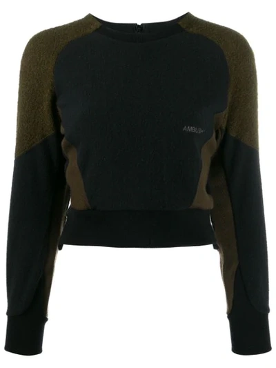 Ambush Patchwork Techno Sweatshirt In Black