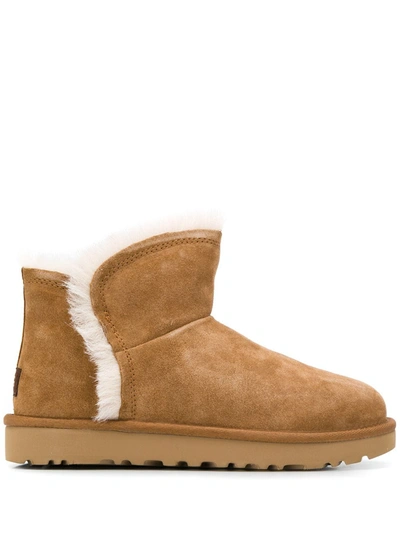 Ugg Classic Fluff Mini Chestnut Boots In Brown