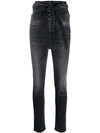 BEN TAVERNITI UNRAVEL PROJECT BELTED SKINNY JEANS