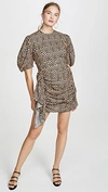 Rhode Pia Dress In Beige Black Dot