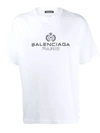 Balenciaga White Paris Laurel Regular Fit T-shirt
