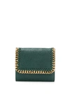 Stella Mccartney Falabella Tri-fold Wallet In Green