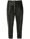 ANDREA BOGOSIAN LEATHER CROPPED TROUSERS