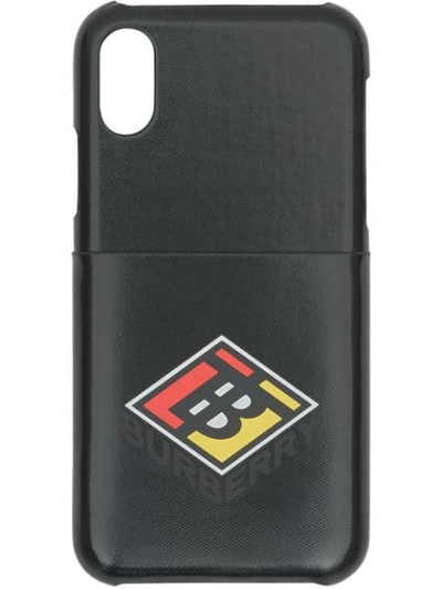 Burberry Iphone X/xs Logo图案手机套 In Black