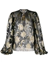 SAINT LAURENT FLORAL EMBROIDERY BLOUSE