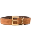 SAINT LAURENT MONOGRAM PLAQUE BELT