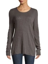 Atm Anthony Thomas Melillo Destroyed Wash Long Sleeve Slub Jersey Tee In Charcoal