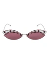 Fendi Polka Dot Cat-eye Sunglasses In Silver/multicolor