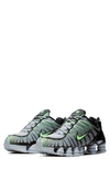 Nike Shox Mesh Panel Sneakers In Wolf Grey/ Lime Blast/ Black