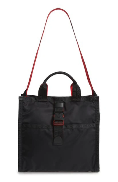 Christian Louboutin Men's Loubiclic Nylon Logo Tote Bag In Black