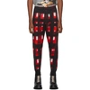 ALEXANDER MCQUEEN ALEXANDER MCQUEEN BLACK AND RED CHECK LOUNGE PANTS