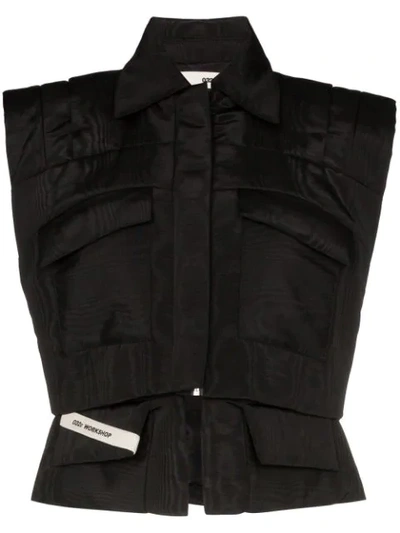 032c Cosmic Workshop Vest Jacket In Black