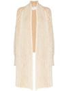 Chloé Long Knit Scarf Cardigan In Neutrals