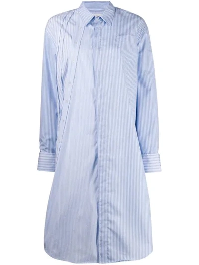 A.f.vandevorst Dexter Striped Shirt Dress In Blue