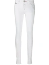 Philipp Plein Jegging Statement Skinny Jeans In White