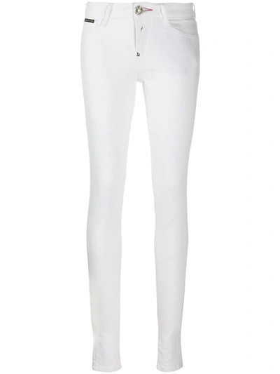 Philipp Plein Jegging Statement Skinny Jeans In White