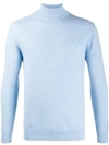 N•peal Funnel Neck Jumper In Blue