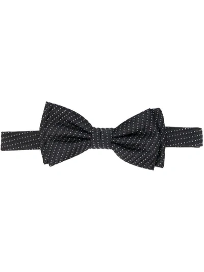 Hugo Boss Embroidered Bow Tie In Black
