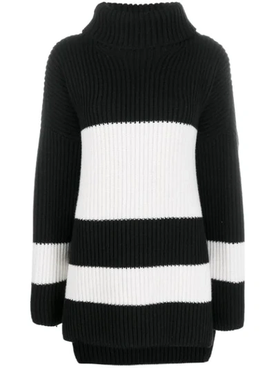 Joseph Sweater Cote Anglaise In Black/cream