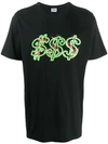 SSS WORLD CORP CONTRASTING PRINT T-SHIRT