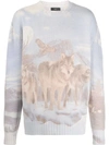 AMIRI Wolf print jumper