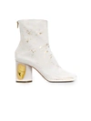 Maison Margiela Crushed Heel Ankle Boots In White