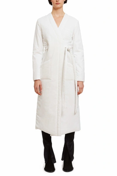 Mm6 Maison Margiela Opening Ceremony Capsule Puffy Lab Coat In Off White