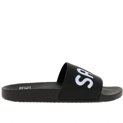 Mc2 Saint Barth Black Pvc Sandals