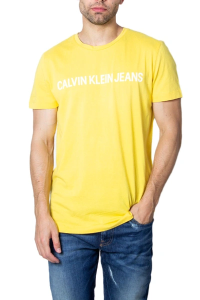 Calvin Klein Jeans Est.1978 Yellow Cotton T-shirt