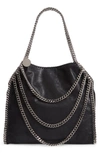 STELLA MCCARTNEY SMALL FALABELLA SHAGGY DEER FAUX LEATHER SHOULDER BAG,261063W8475