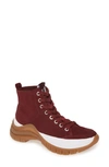 Calvin Klein Jeans Est.1978 Calvin Klein Timotha High Top Sneaker In Beet Red Suede