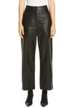 JASON WU STRAIGHT LEG LEATHER PANTS,JF190701