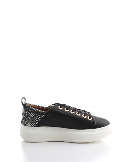 Alexander Smith Black Leather Trainers