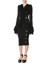 BALMAIN KNITTED JACKET WITH FRINGES