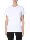 HELMUT LANG COTTON CREW NECK T-SHIRT WITH EMBROIDERED LOGO