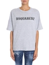 DSQUARED2 LOGO PRINTED LEISURE FIT COTTON T-SHIRT