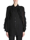 Givenchy Ruffled Style Transparent Blouse In Black