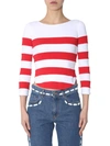 MOSCHINO LONG SLEEVES IN STRIPED COTTON T-SHIRTS